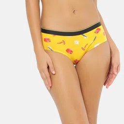 bummer Women Printed Micro Modal Brekkie Mid Rise Hipster Brief HIBRE01S-image-17