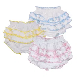 Superminis Infant Girls Pack Of 3 Cotton Frills Boy Shorts Briefs 50014-SMCOBPWH-S-image-15