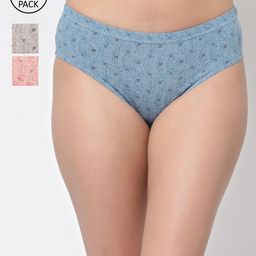 Floret Women Pack Of 3 Assorted Hipster Briefs-image-85