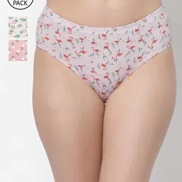 Floret Women Pack Of 3 Assorted Hipster Briefs-picture-32