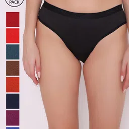 ABELINO Women Pack of 6 Assorted Cotton Hipster Briefs-image-82