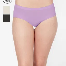 FashionRack Women Pack Of 3 Assorted Pure Cotton Hipster Briefs-picture-44