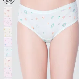 Dollar Missy Pack of 10 Women Combed Cotton Light Printed Outer Elasticated Hipster Panty-image-46