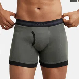 Jockey Men Pack Of 2 Solid Pure Cotton Boxer Style Briefs-image-97