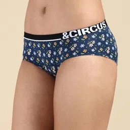 &CIRCUS Pack of 2 Printed Full Coverage Mid Rise Soft MicroModal Hipster Briefs image 3