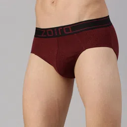 Zoiro Geometric Printed Four Way Stretch Basic Briefs ZO-BRI-MODALSOFT2431-QM-S image 5