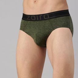 Zoiro Abstract Printed 4 Way Stretch Basic Briefs ZO-BRI-MODALSOFT2431-AG-S image 3
