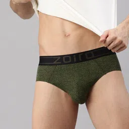 Zoiro Abstract Printed 4 Way Stretch Basic Briefs ZO-BRI-MODALSOFT2431-AG-S image 5