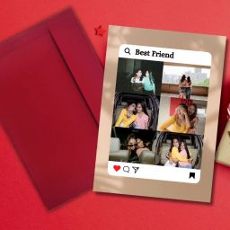 5.8x8.3inch A5 Size Customized Personalized Photo Printed Best Friend Birthday Greeting Card-31