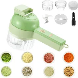 4 in 1 Portable Electric Vegetable Cutter Set,Food Processor for with Brush Electric Vegetable & Fruit Grater & Slicer-picture-12