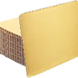 8 INCH Square Flower Cut Cake Board, Base, 20 Piece Star Board Quality With Thermal Lamination Paper Cake Server-16