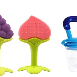 Baby Fruit Nibbler and Feeder with Fruit Shape Silicone Teether for Teether and Feeder-picture-30