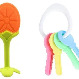 Baby Silicone Fruit Shaped Teether Teething Feeder & Baby Key Shaped Teether and Feeder-12