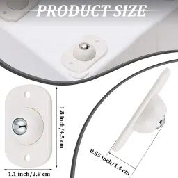 jiyaenterprises 8pcs 360 Degree Rotation Pulley Universal Bottom Wheels Self Adhesive Mini Swivel Casters Wheels Rotation Universal Wheels Multiple Unit Measuring Wheel image 4