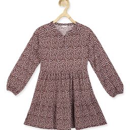Peter England Brown Ethnic Motifs Dress-image-26