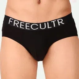 FREECULTR Pack Of 2 Mid-Rise Organic Cotton Snug Fit Basic Briefs FC-CTN-B-WHT-BLK-02-image-35