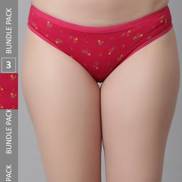 KEX Women Pack Of 3 Floral Printed Cotton Hipster Briefs-picture-24