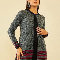 Soch Ethnic Motifs Printed Cardigan-image-23