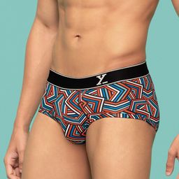 XYXX Men Pack of 3 Relaxed Fit Printed Parallax Intellifresh Cotton Brief image 3