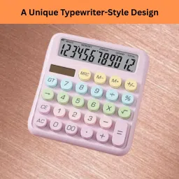 Desktop Calculator, 12-Digit Large LCD and Large Buttons for Office, Homes W437 Basic Calculator-image-112