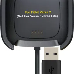 Speeqo Charger Dock Cable Compatible with Fitbit Versa 2 charging cable black Charging Pad-image-41