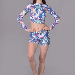 keepfit women's tropical printed 2-piece padded swimset Printed Women Swim-dress Multicolor Swimsuit-picture-24
