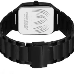 greek Analog Watch - For Men New Designer Black Stylish Square Chain Analog Watch for Mens & Boys image 2
