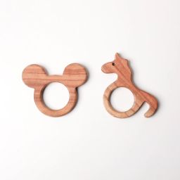 Neem Wood Teether Set of 2 - Unicorn & Micky Mouse Teether's For Babies Teether-image-29
