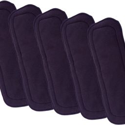 5 Layer Bamboo Charcoal Inserts/Liners/Pads/Cloth Diaper Liner/Wetfree Reusable Washable Cotton Diaper Nappy Inserts/Charcoal Pads for Baby Cloth Diapers (Charcoal Insert, Pack Of 5)-4