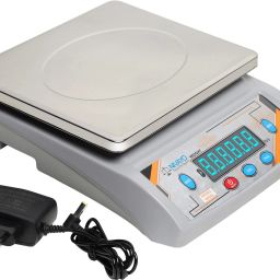 NIVAYO 30Kg Double Display chargeable Weight Machine with Steel Plate Top for Shop/Home Weighing Scale-11