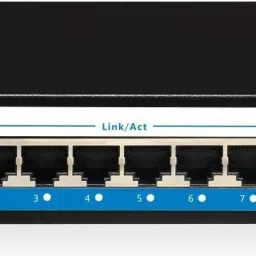 HANUTECH Poe Switch 8 Port (10/100) + 2 Port Uplink (10/100/1000) Gigabit Networking Poe Ethernet RJ45 Switch 8 Ports 1000 Mbps Network Switch-8