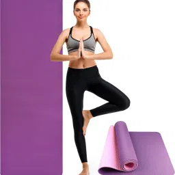 Yoga Mat EVA Mat with Carry Strap 6 mm Thickness Purple,Pink 6 mm Yoga Mat Purple, Pink 6 mm Yoga Mat-image-66