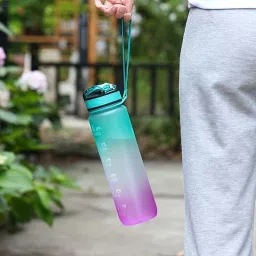 cilox Motivational water bottle with sipper and time marker 1000 ml Sipper image 4