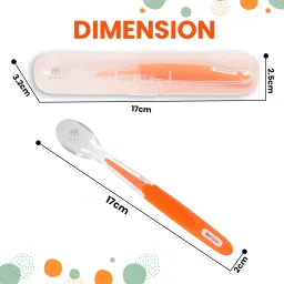 mini soul BPA Free Silicone Spoon with Box for Baby Feeding with Comfortable Grip Handle- PP (Plastic) image 5