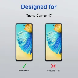 Zapcase Edge To Edge Tempered Glass for Tecno Camon 17 image 2
