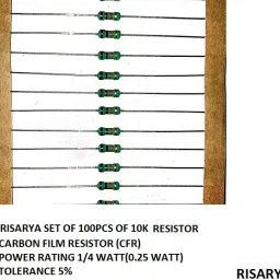 10K-OHM RESISTOR,100PCS,CFR,5%,1/4 WATT Fixed Resistor-11