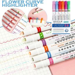 crazyabbs Curve Highlighter 6pc Pen Highlighters Flownwing Flair Pens That Make Designs image 4