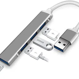 SCALEBEE 4-Port High Speed USB Hub 3.0 with Aluminium Shell USB Hub 3.0 Compatible for PC, MacBook, Mac Pro, Mac Mini, iMac, Laptop USB Hub-7