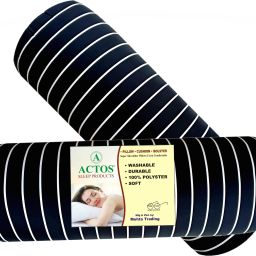 Round Microfibre Stripes Bolster Pack of 2-image-44