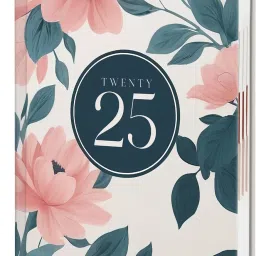 Hardbound Floral Design 2025 Diary For Girls I New Year Diary 2025 With Dates I A5 Diary Ruled 344 Pages-2