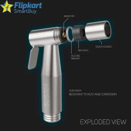 flipkart smartbuy FKSBHF2301 SS Health Faucet with SS-304 Grade 1 Meter Flexible Hose Pipe Faucet Set image 2