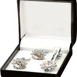 shivay Metal Cufflink & Tie Pin Set-image-61