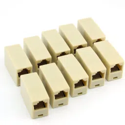 Sadow RJ45 CAT5E CAT6 LAN Patch Cable Joiner Jointer (Pack of 10) Lan Adapter-17