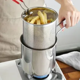 1200ML Stainless Steel Deep Fryer Pot with Detachable Strainer, Fry Pan Air Fryer-image-54