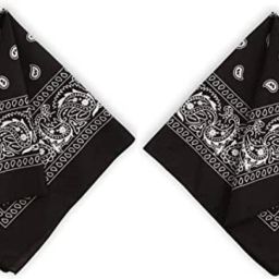 Bismaadh Paisley Cotton Cloth Face Mask Bandana For Men & Women ["Black"] Handkerchief-image-18