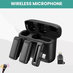 J13 Wireless Microphone, Noise Reduction Mic with Charging Case for VloggingJ214 Microphone-image-2