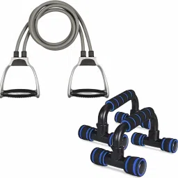 ush UP BAR & Toning Tube Pull Rope Resistance Bands Fitness Bands for Home Gym Fitness Accessory Kit Kit-picture-22