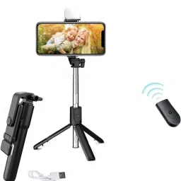 CHG Best sale R1s Wireless Selfie Stick Stand Remote Flash Light All SmartZ21 Tripod Ball Head-image-2