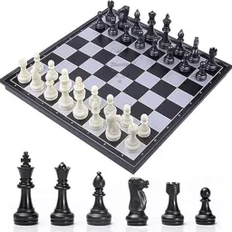 Magnetic Chess Game, Black & White 3 cm Chess Board-26