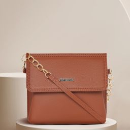 Women Brown Sling Bag-image-11